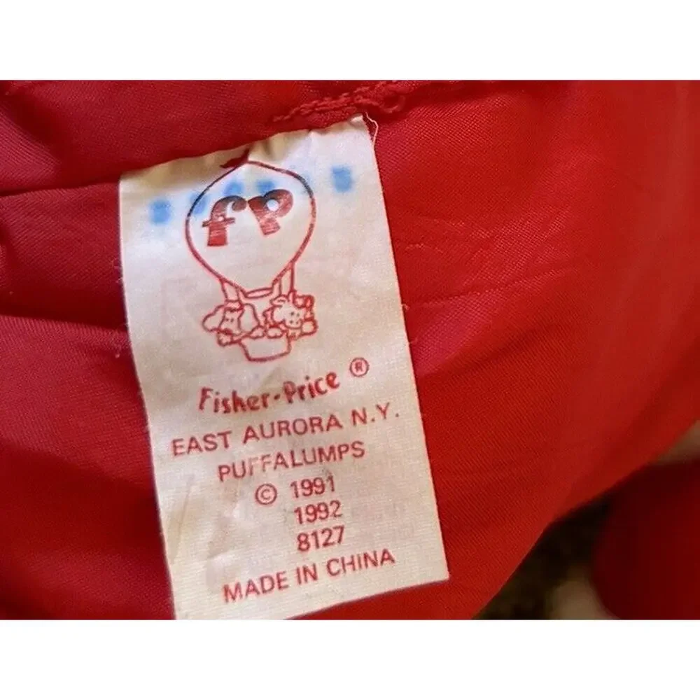 Vintage 1992 PUFFALUMP Fisher Price Bear Santa Claus Plush Christmas J24